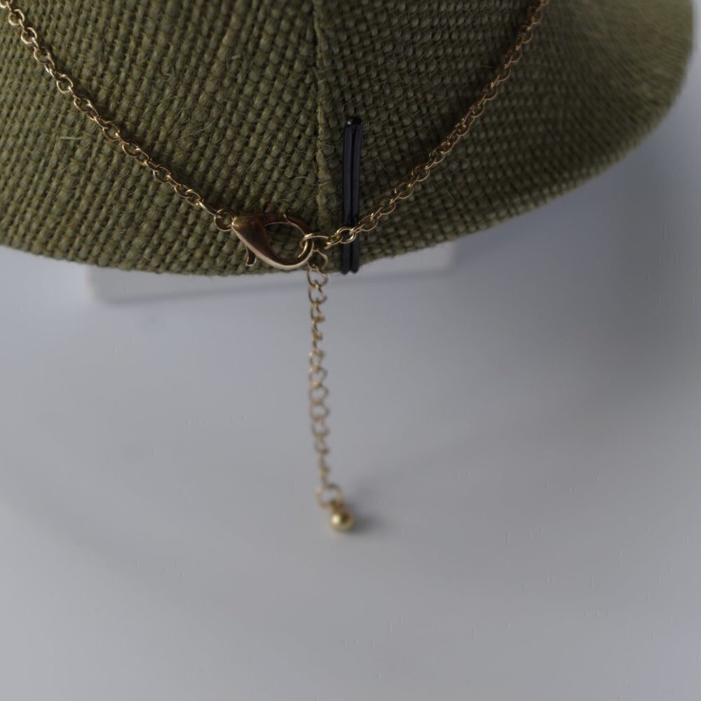 Women`s gold tone colorful owl necklace. 16 inches - Picture 3 of 5